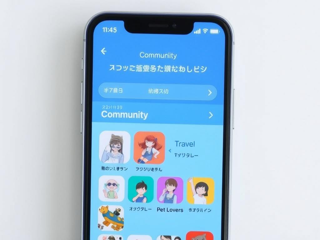 Pairsのコミュニティ機能の画面