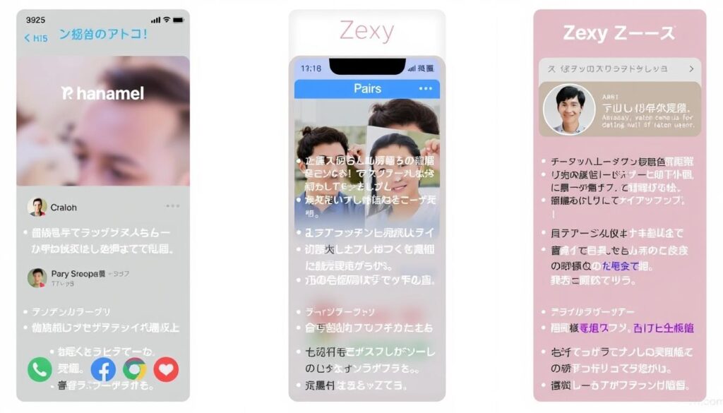 hanamelと他の婚活アプリの比較画像