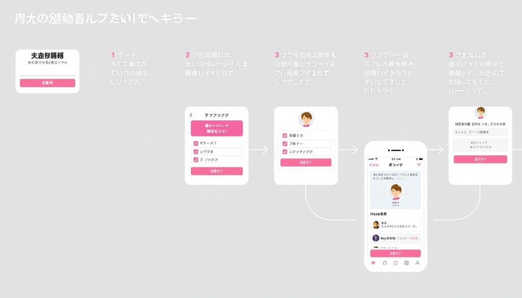 hanamelの登録手順を示す画像