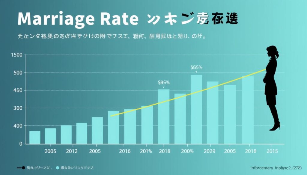 グラフで示される年収別女性の結婚率