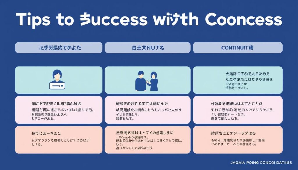 コンコイ（concoi）(旧:コンパde恋ぷらん)を成功させるコツのイラスト