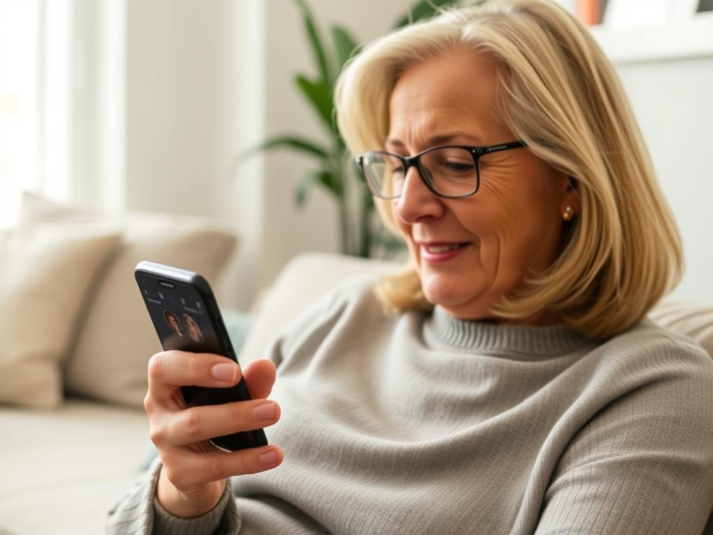 スマートフォンで婚活アプリ マリッシュを利用する様子 スマートフォンで婚活アプリ マリッシュを利用する様子