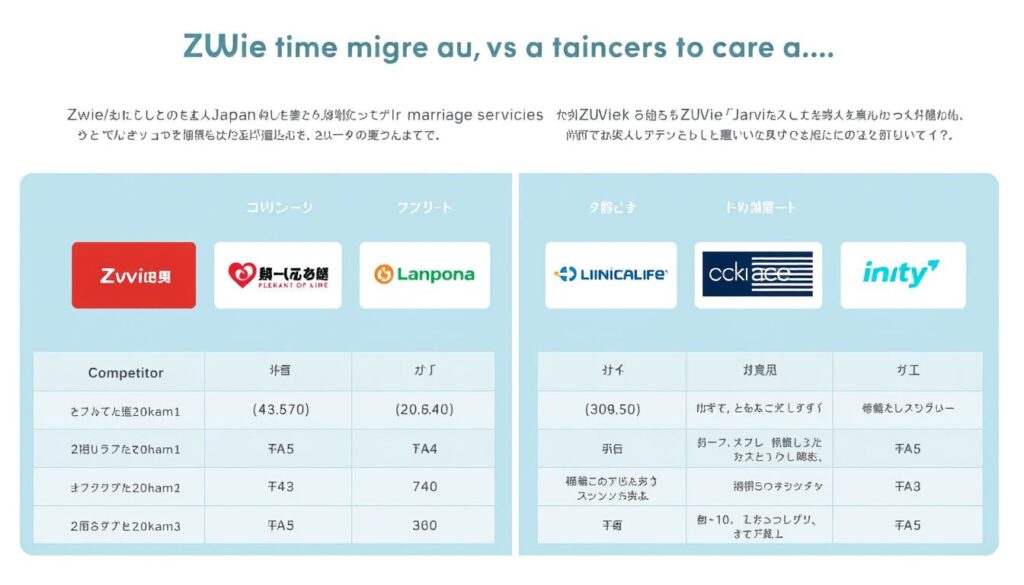 ツヴァイと他社結婚相談所の比較イメージ