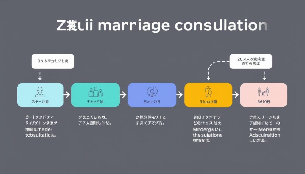 ツヴァイの婚活プロセスを示すステップ図