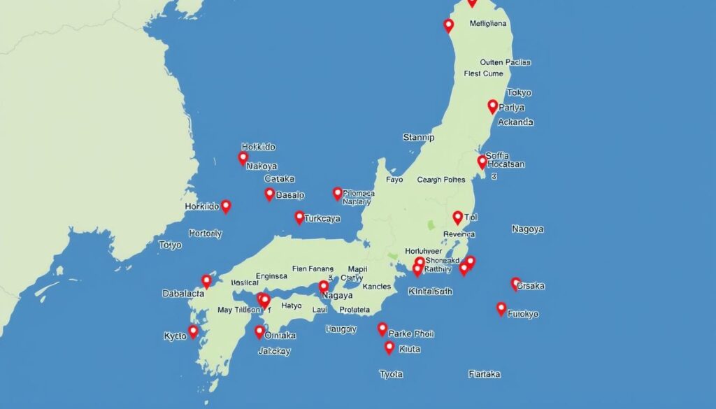フィオーレパーティーの全国開催マップ