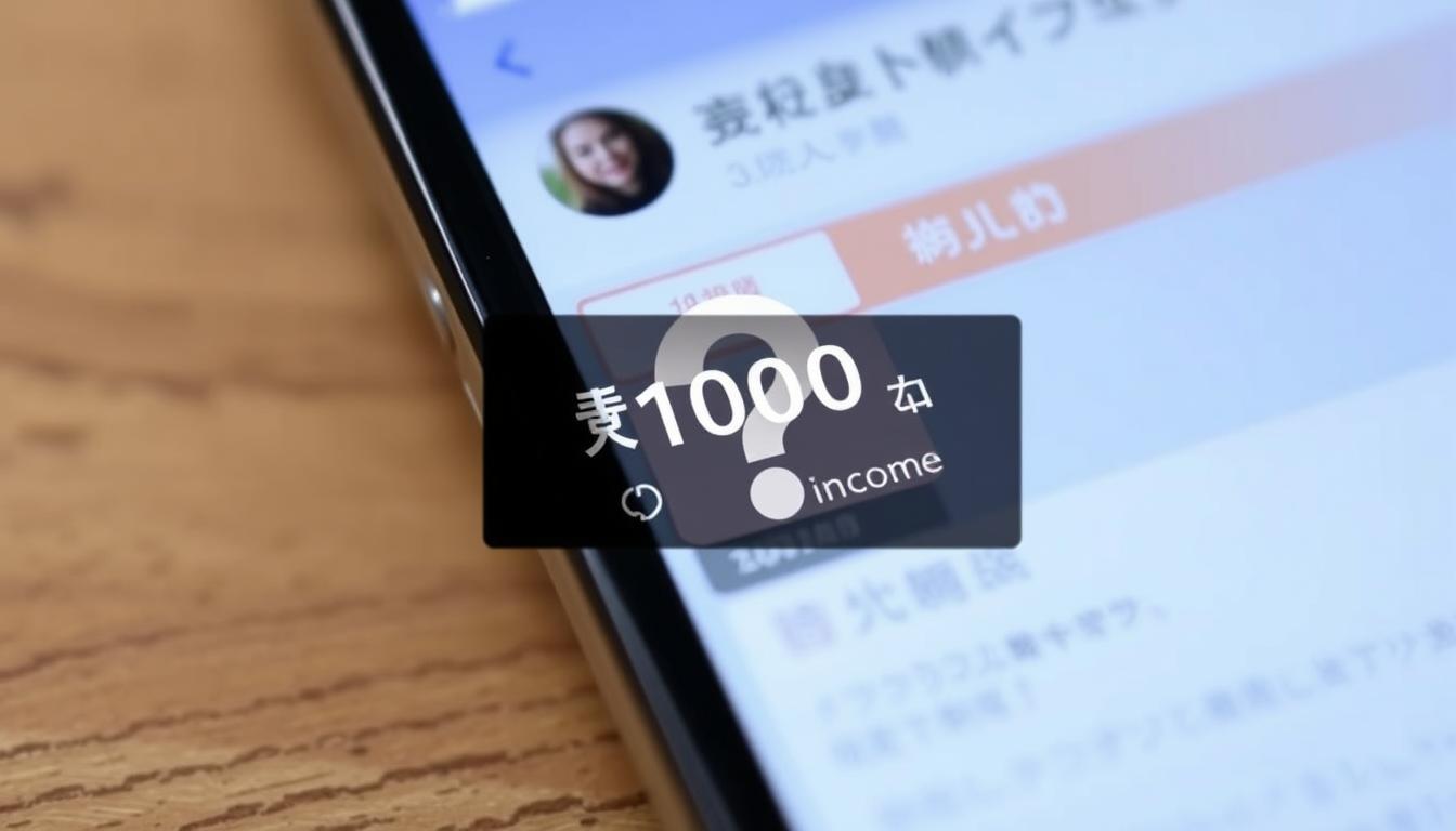 マッチングアプリで年収1000万円と表示されたプロフィール画面