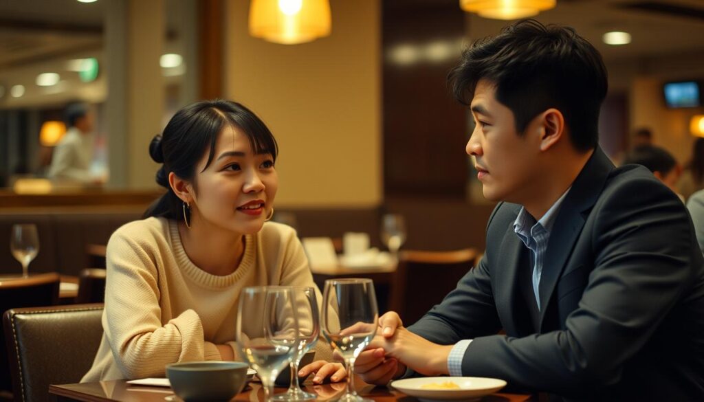 婚活デートでの会話の様子