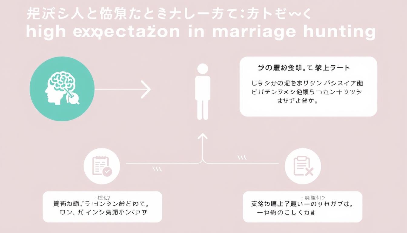 婚活高望みの心理的要因を表す図解