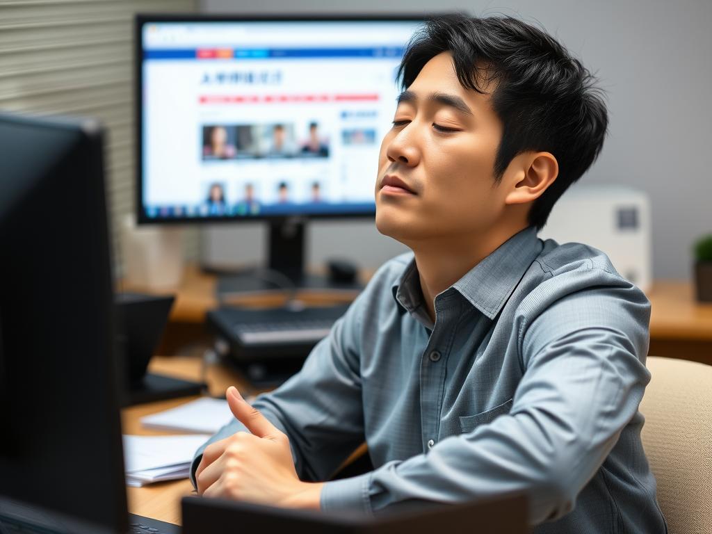 深呼吸で婚活 つかれたを和らげる男性