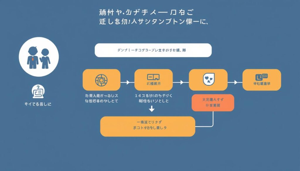 結婚相談所の活動の流れを説明する図