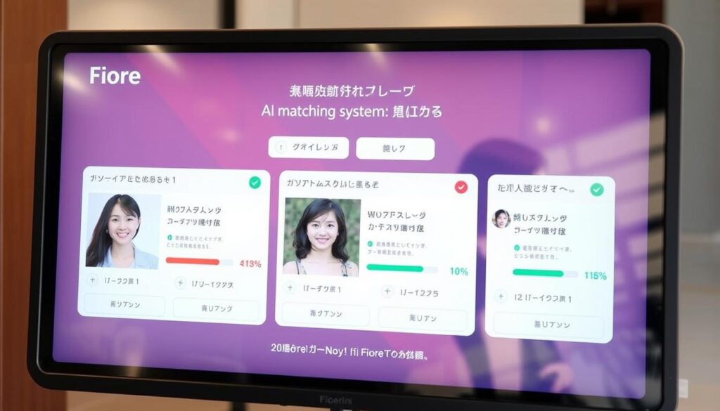 結婚相談所フィオーレのAIマッチングシステムの画面 結婚相談所フィオーレのAIマッチングシステムの画面