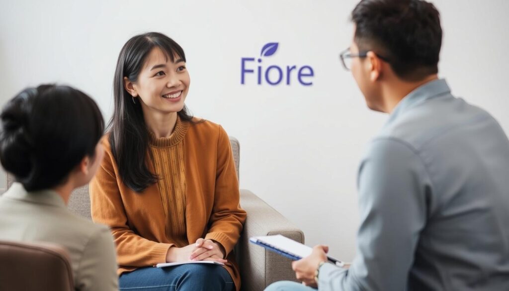 結婚相談所フィオーレの利用者インタビューの様子 結婚相談所フィオーレの利用者インタビューの様子