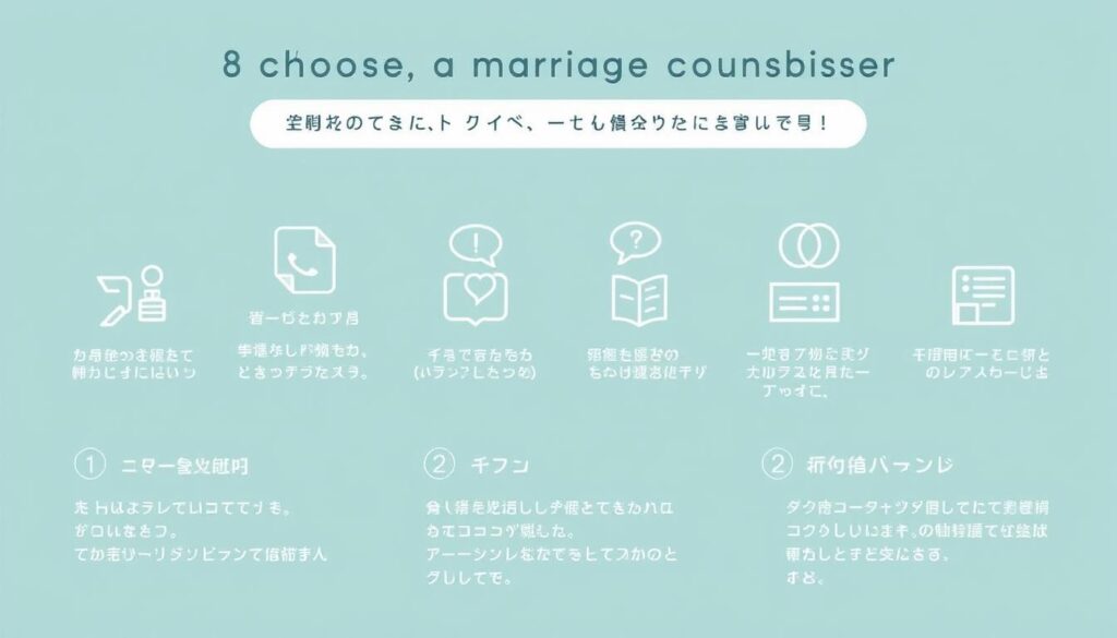 結婚相談所選びのポイントを説明するイラスト
