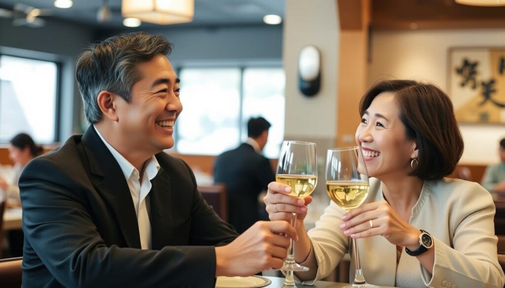 華の会で幸せな出会いを見つけたカップル