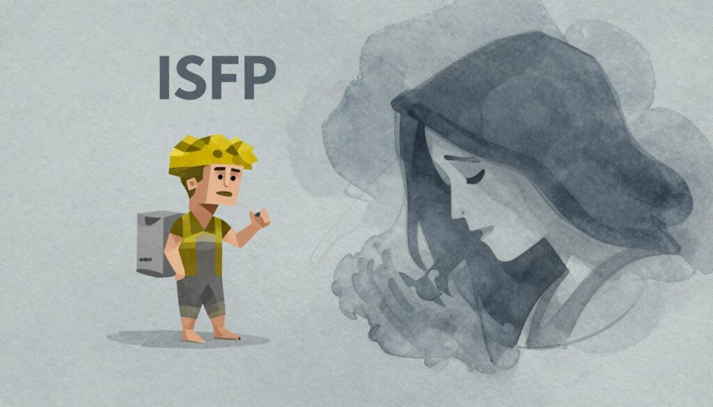 ISFPの内面の葛藤イメージ