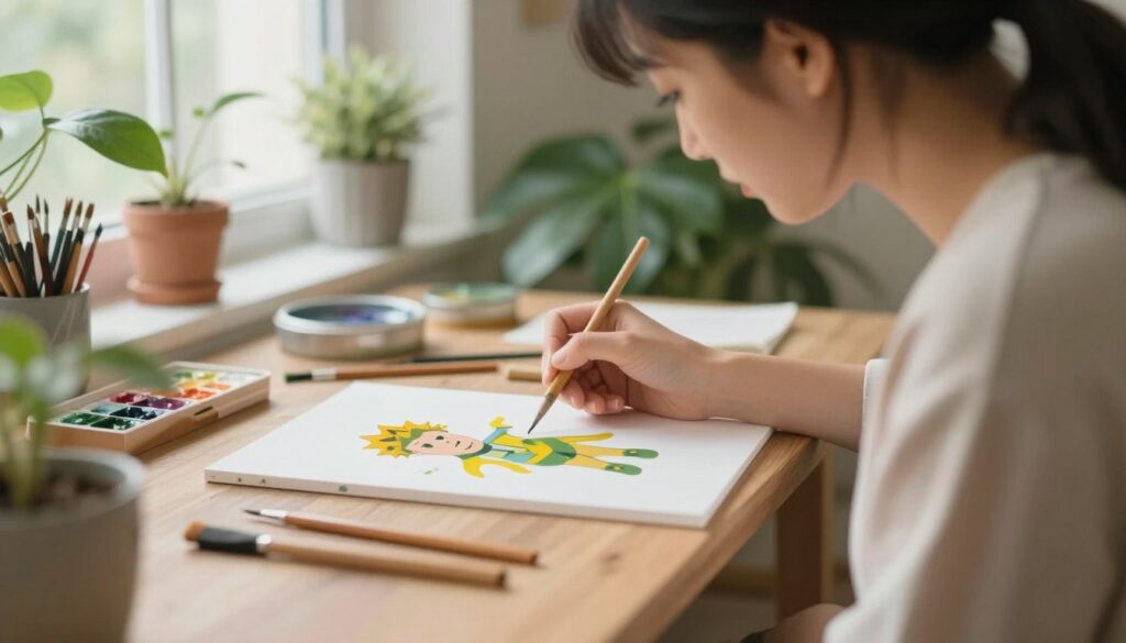 ISFPタイプの特徴を表すイメージ