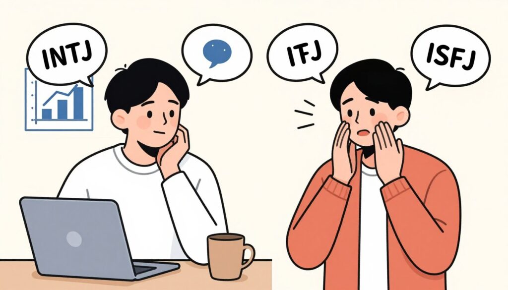 intj isfjカップルがコミュニケーションの違いに戸惑っている様子