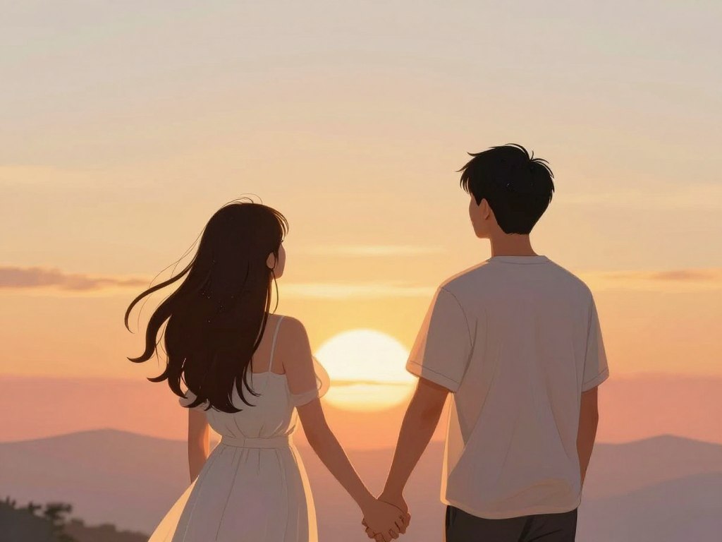 intj isfjカップルが幸せそうに未来を見つめている様子