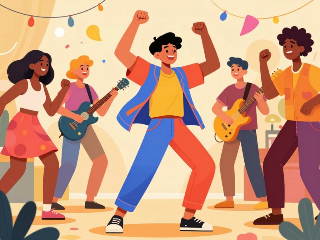 ESFPの活発な性格を表現するイラスト ESFPの活発な性格を表現するイラスト