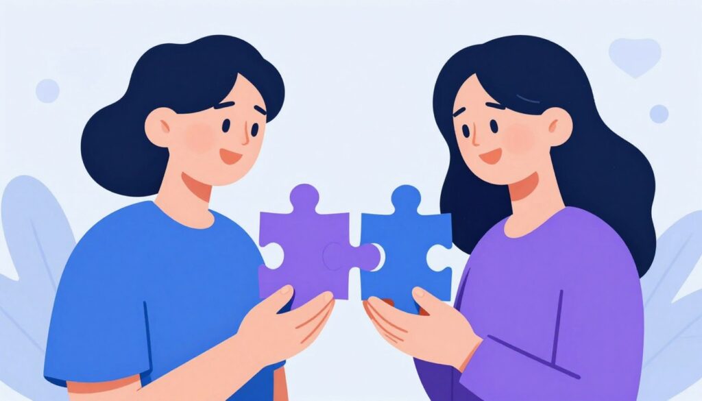 INTPとINTJが協力し合うイメージ