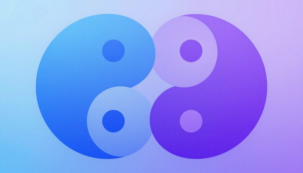 INTPとINTJの相性を示すバランスのイメージ