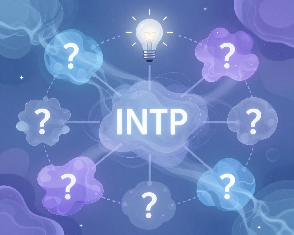 INTPの思考プロセスを示す抽象的イメージ