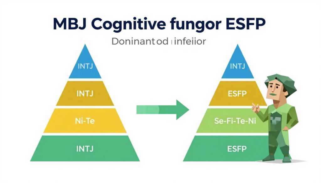 MBTIの心理機能を表す図 MBTIの心理機能を表す図