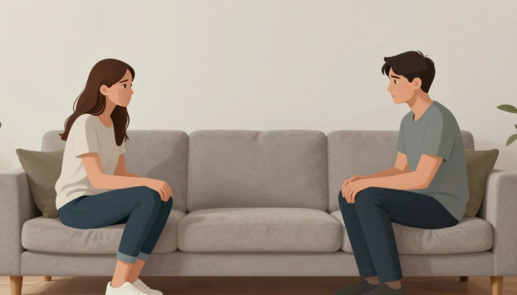 関係の危機を示す象徴的なイメージ 関係の危機を示す象徴的なイメージ