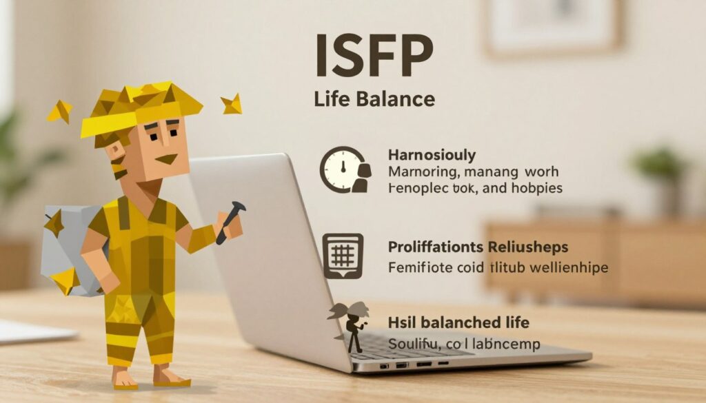 ISFPの人生バランスを表すイメージ