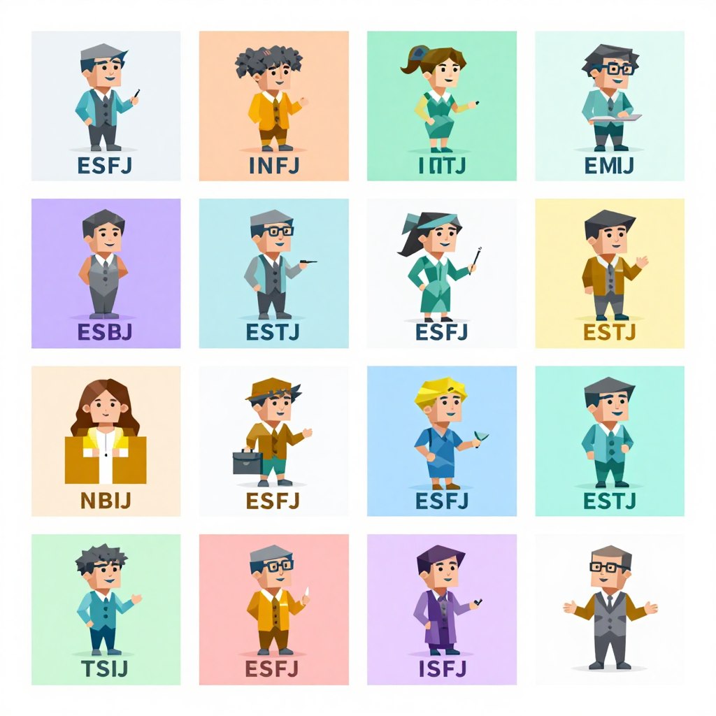 MBTI 16タイプの図解イメージ