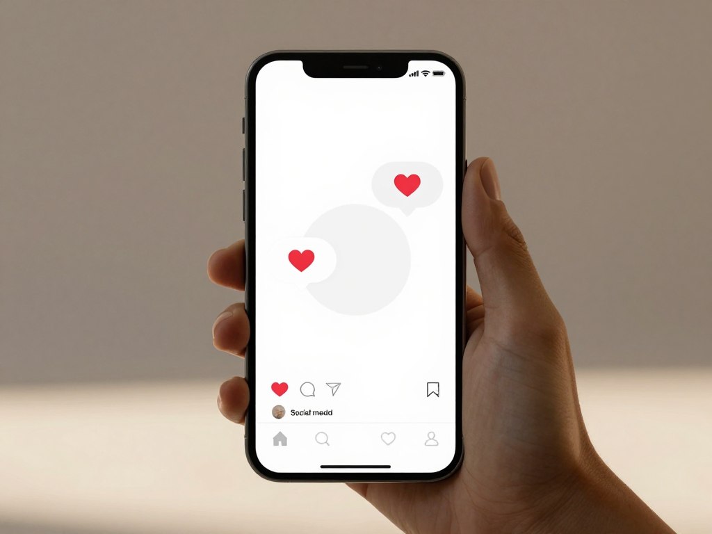 SNSでのインタラクションを示すスマートフォン画面