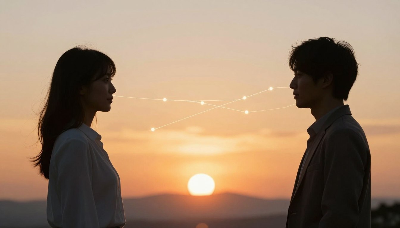 復縁の前兆を示す二人のシルエットと希望の光