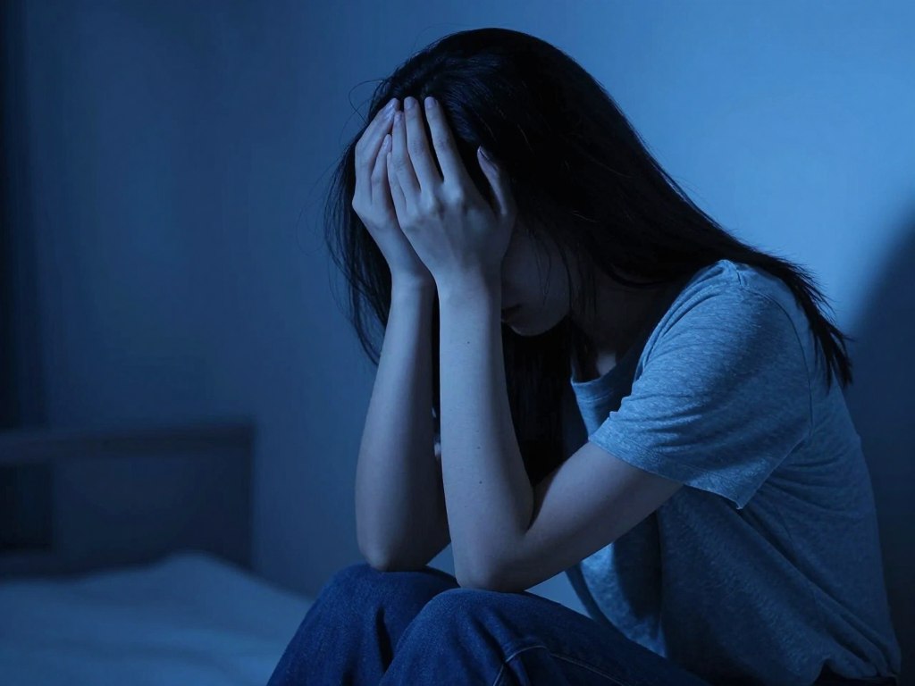 落ち込む女性のイメージ