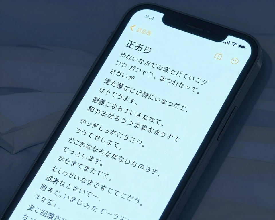 長文メッセージを送信する画面